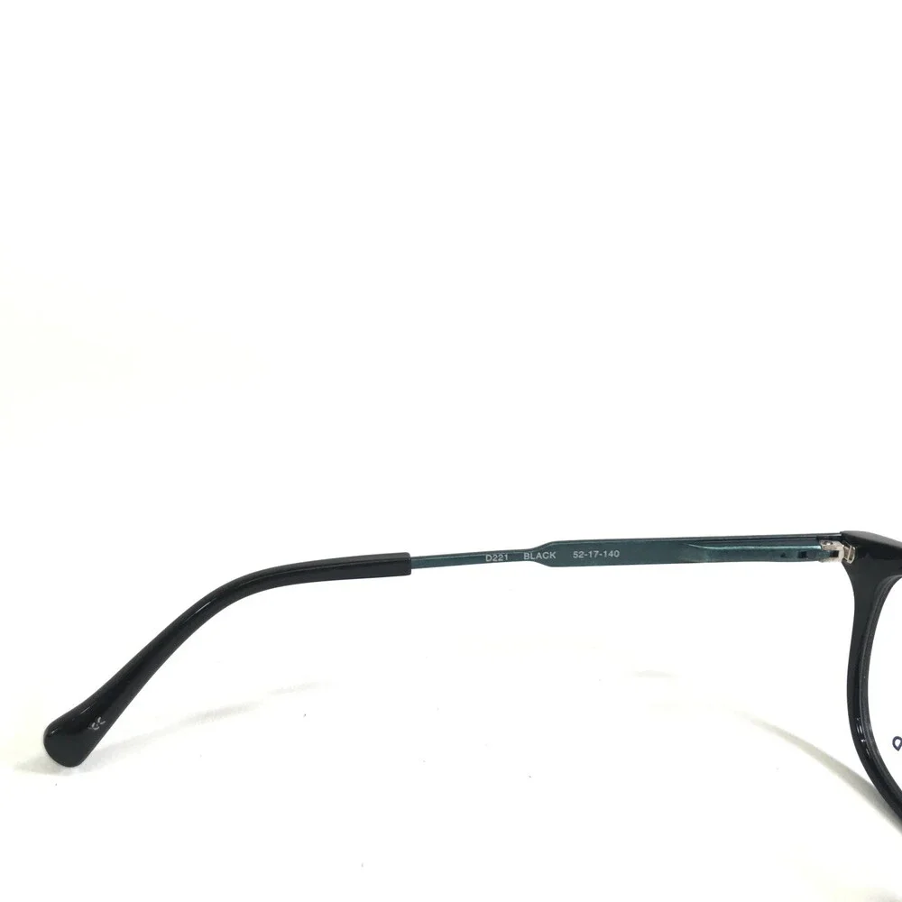 Lucky Brand Eyeglasses Frames D221 BLACK Green Cat Eye Full Rim 52-17-140